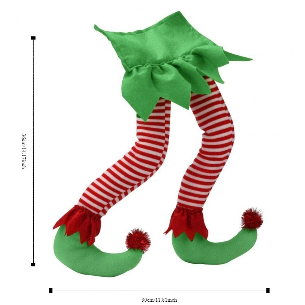 Long-lasting Hanging Ornaments Elf Leg Door Decor Funny Christmas Tree Ornament  Home
