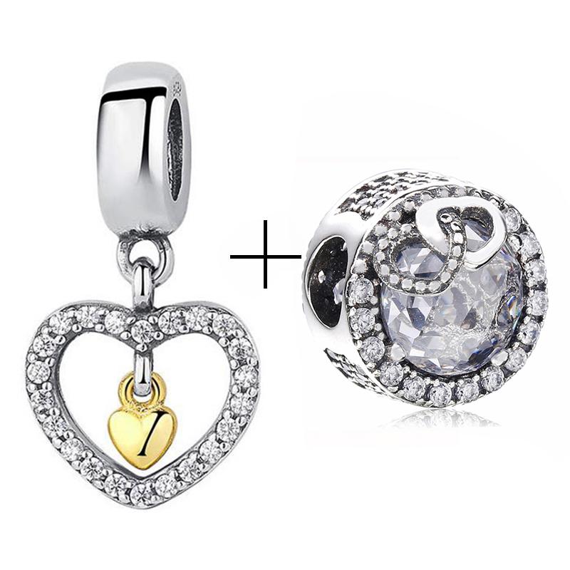 2pcs /Lot New Mom &Dad Charm Beads Fit European Style Brand Bracelets For Women Family Romantic Jewelry Gift Buy 1 Get 1 Free