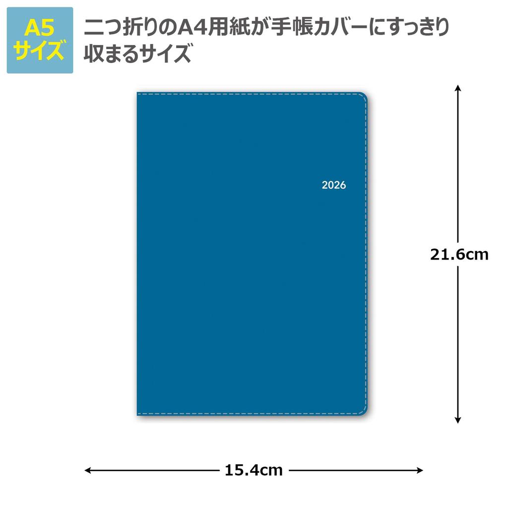 NOLTY 2026 A5 Weekly Ecrit 1 Indigo 6314 December Planner, Blue, (Starts 2025)