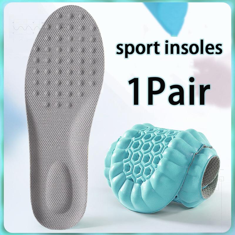 1 Pair Breathable Shock-absorbing Insoles Men's Outdoor Sport Insoles Soft Elastic Sole Comfortable Arch Support Insoles