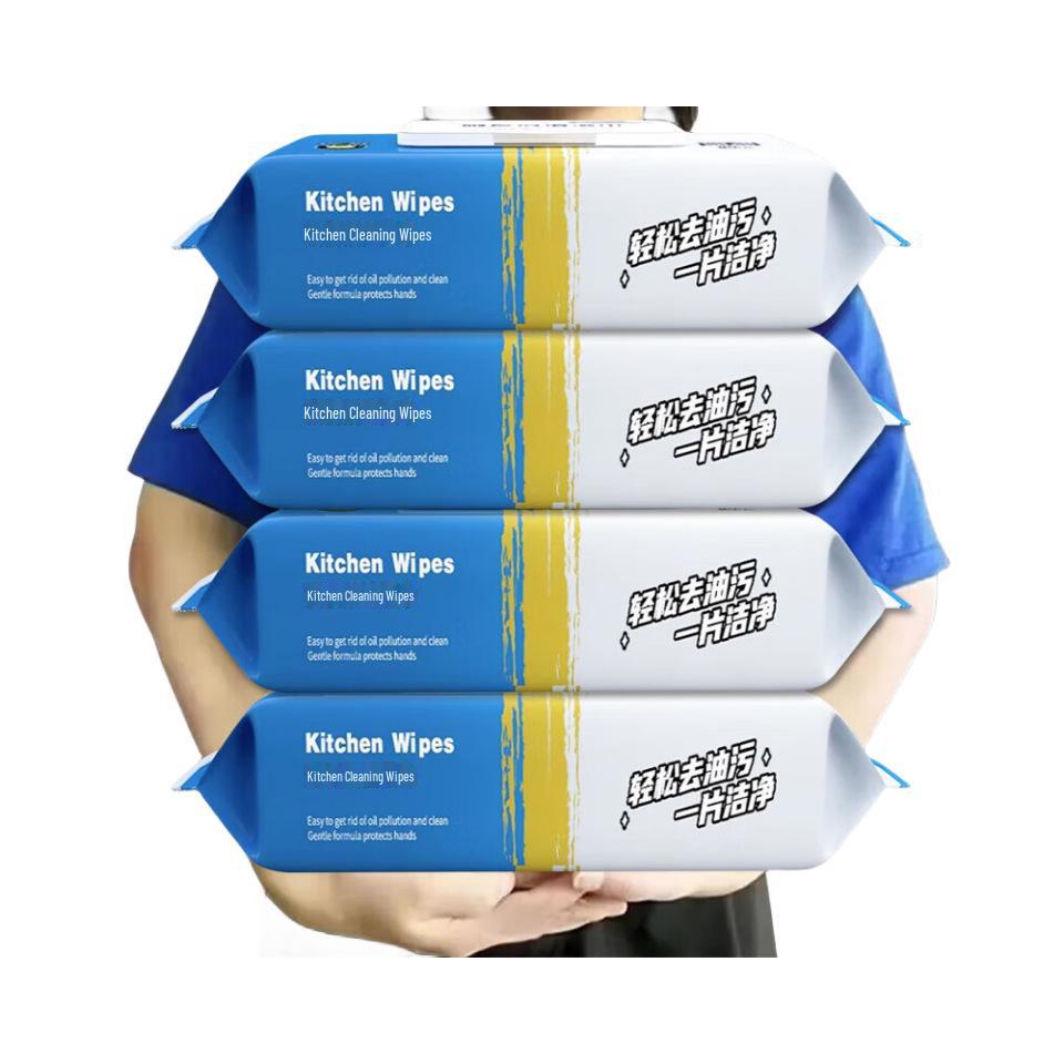 Thickened Kitchen Wet Wipes for Oil and Dirt Removal – Strong Cleaning for Range Hoods