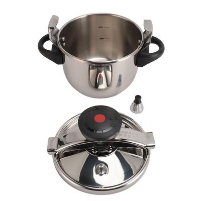 Stainless Steel Mini Pressure Cooker 3L 55KPA High Pressure Pot Compatible with Gas Induction