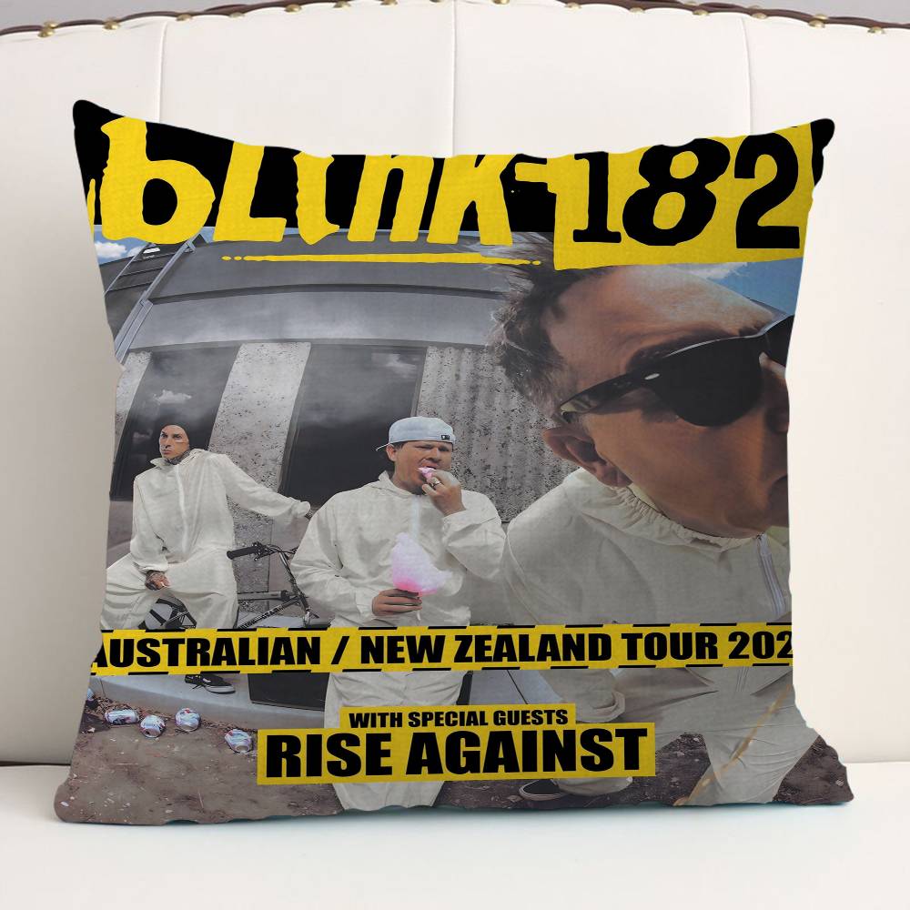 B-Blink 182 Rock Band Pillowcase toon Gift Cushion Cover Bedroom Home Sofa Chair Seat Decor pillow case