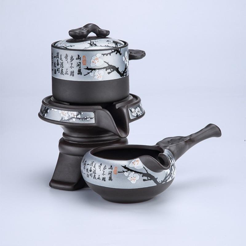 Purple Clay Lazy Tea Maker Rotating Automatic Teapot Creative Tea Maker Accessories Kung Fu Tea Set Home Use