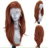 AIMEYA Ginger Orange Long Natural Wavy Wig for Women Girls Pre Plucked Natural Hairline Lace Front Wigs Free Part Daily Wear Wig
