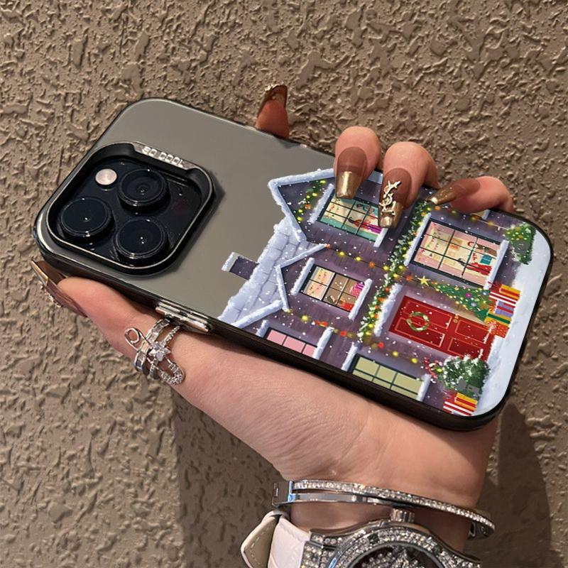 Rural Building Snow Scenery Phone Case For iPhone 17 16 Pro Max Plus 15 14 13 Pro Max 12 Mini 11 16 Plus 17Air Shockproof Covers