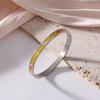 18K Electroplated Women's Retro Enamel Drip Oil Titanium Steel Bracelet, 6mm