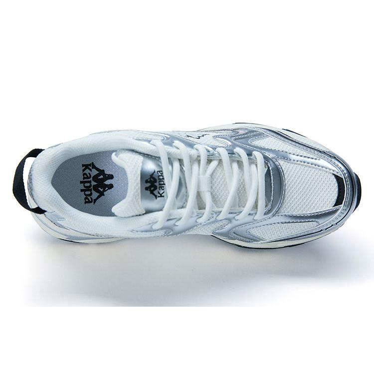 Kappa Stoff Synthetikleder 3M Reflektierend Dekonstruiert Y2K Retro Verschleißfest Atmungsaktiv Niedrig geschnitten Dad Shoes Unisex Sneaker Silber K0DZ5MC39-012