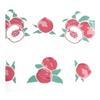 Sen no Anbo Tenugui Towel - Peach Fruit, White, Hand-dyed, 100% Cotton, Tokuoka Fabric, Made in Japan, 35cm x 100cm - Symbol of Longevity and