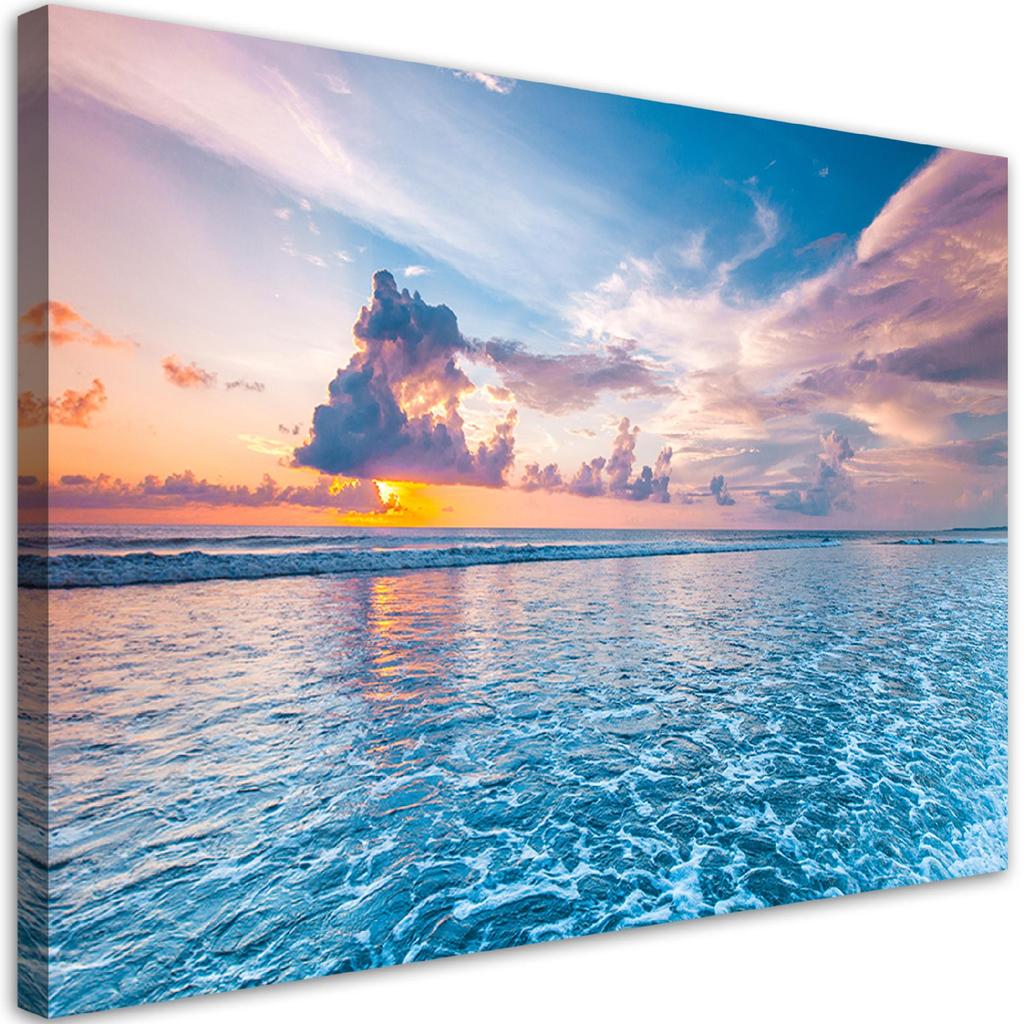Canvas Print, Sunset Over Seaside