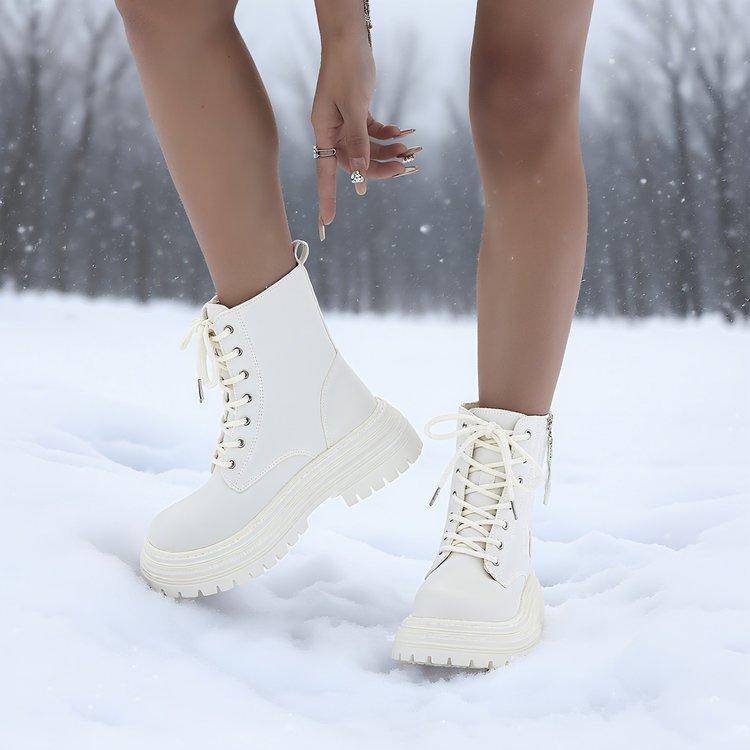 Women's Lightweight Fashion Hundred Soft Elastic Comfortable Ankle Boots Shock Absorbing Anti-slip Casual Sports Martin Boots