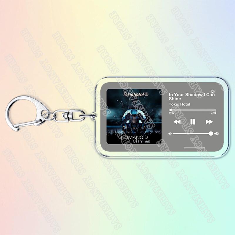 Portachiavi Musicali Tokio Hotel per Donne Accessori Borsa Automatico Schrei Monsoon Tom Bill Kaulitz Canzoni Portachiavi Gioielli Regali per Fan