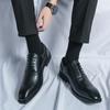 Mode Herren Oxford Schuhe PU Einfarbig Schnürschuhe Niedriger Absatz Skulptur Business Formelle Schuhe Klassische Vielseitige Herrenschuhe Große Größen 38-46