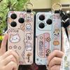 Wrist Strap Kickstand Phone Case For Tecno Spark20 Pro/KJ6 Durable Cute Silicone Anti-dust Back Cover Lanyard Soft case