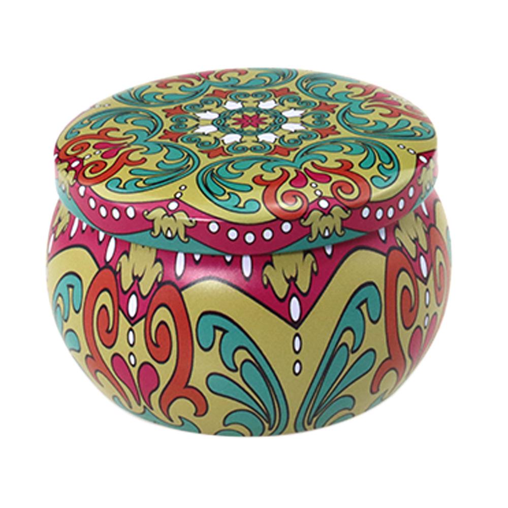 Ethnic Style 4.4oz Tinplate Belly Can: Pear Paste Candy & Tea Scented Candle