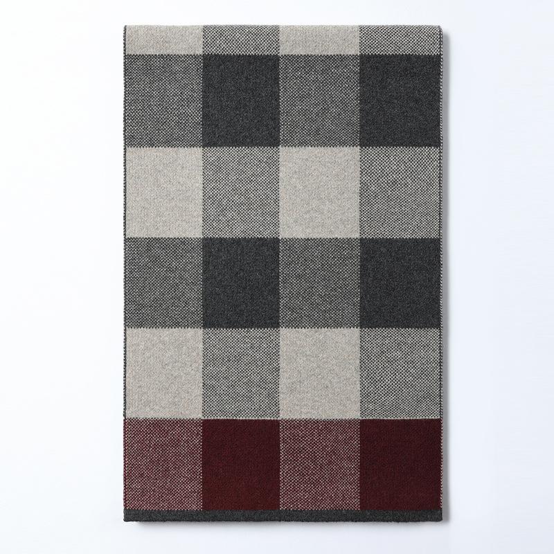 

Мужской кашемировый корейский деловой повседневный дорожный клетчатый полосатый простой теплый осенне-зимний для среднего возраста 2025 шарф