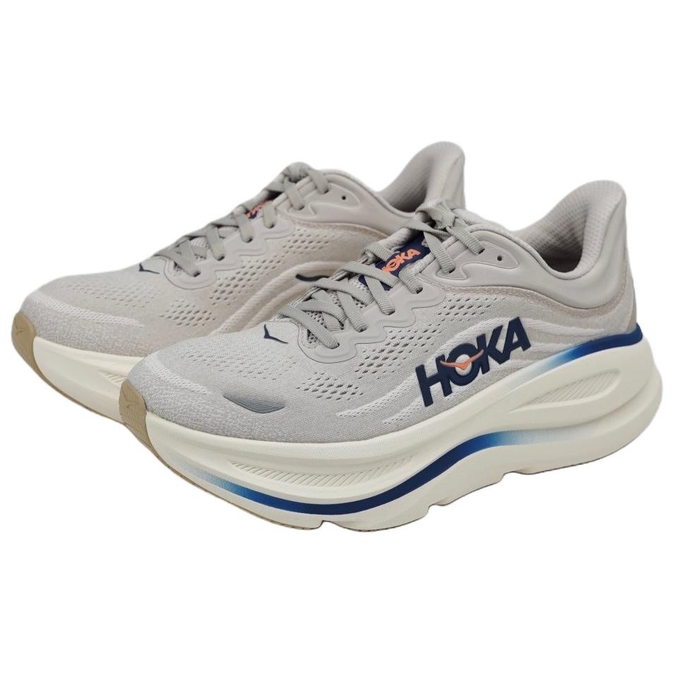 HOKA ONE ONE Bondi 9 Comfortable Versatile Slip-Resistant Durable Breathable Lightweight Running Shoes Men sneakers Light-Gray 1162013-SCCG
