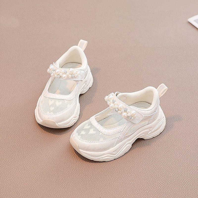 

2025 лето новые сандалии для девочек кроссовки принцесса детская одинарная обувь для девочек среднего и старшего возраста обувь из сетки с полым верхом мягкая подошва 36 inner length 22.3cm