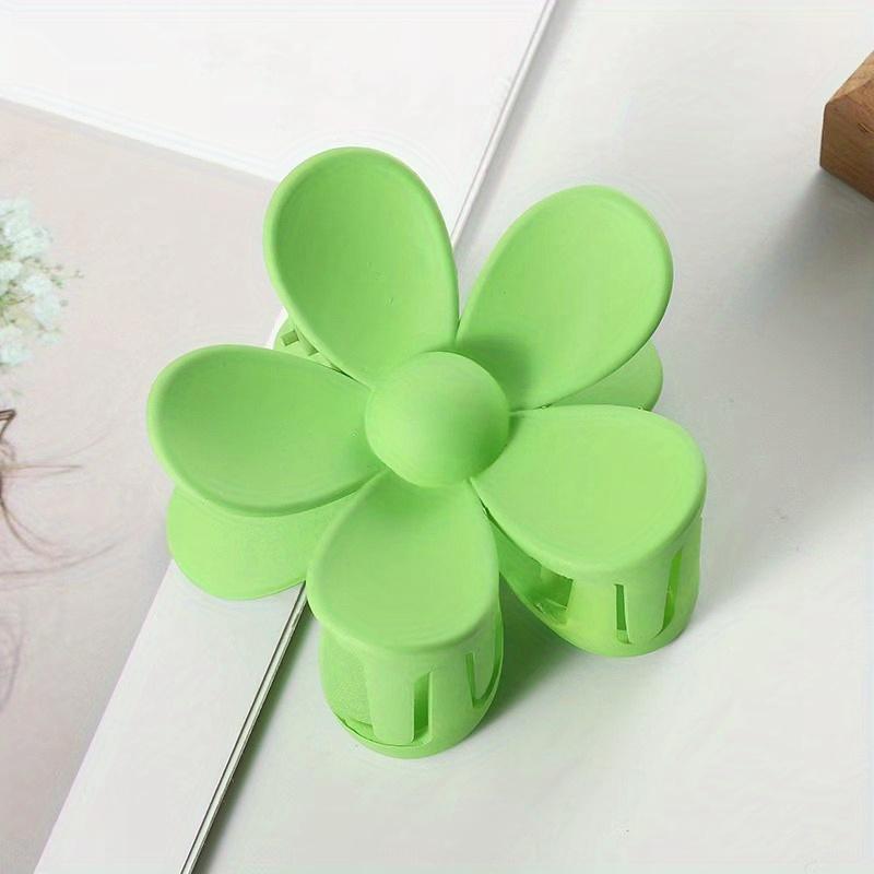

Flower Frosted Candy Color Hair Claw Clip Plastic Non Slip Strong Hold Grip Hair Jaw Clip For Women Girls Hair Accessories 1 зелёный