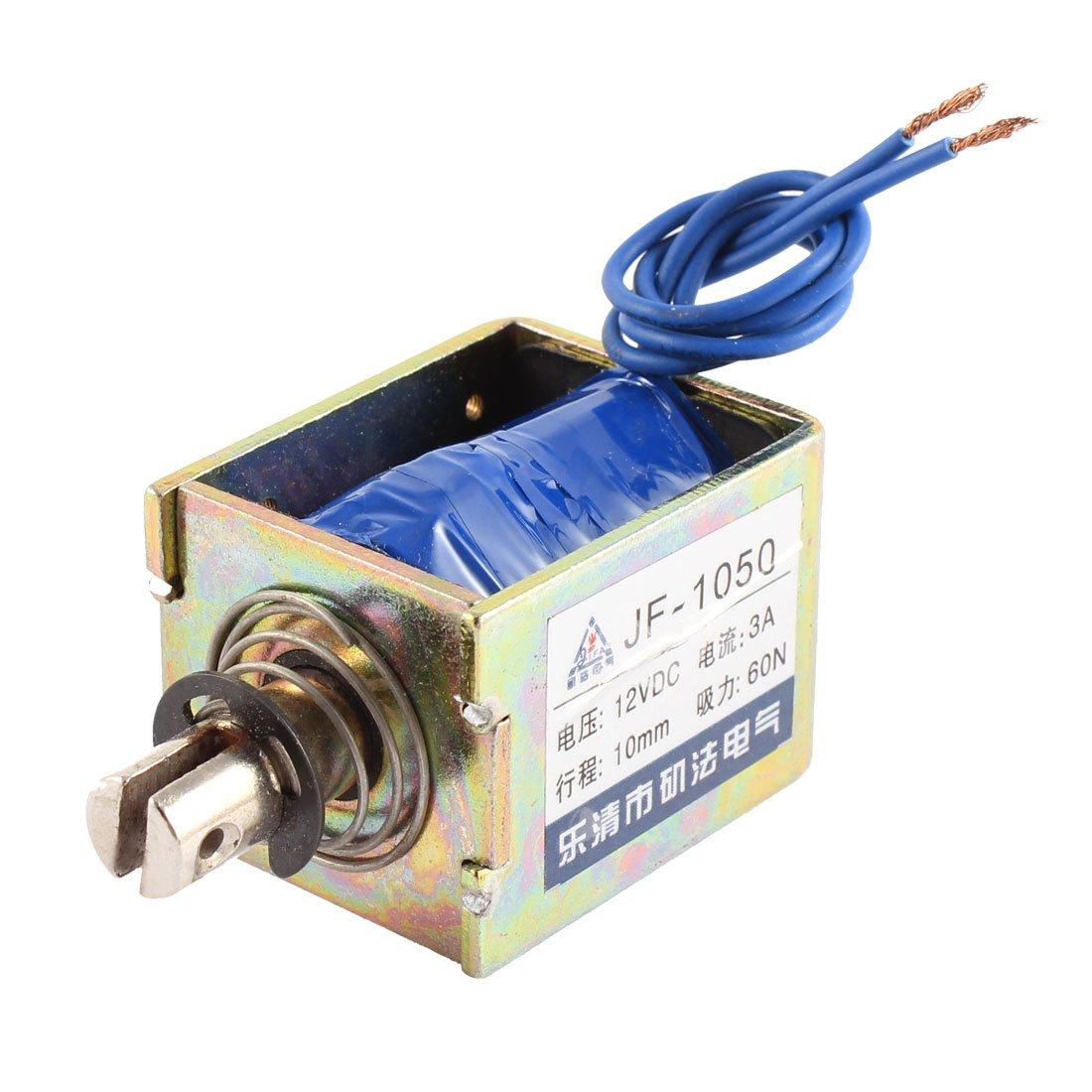 

uxcell Electromagnet Solenoid Intermittent Actuator Type DC 12V 10mm 60N Pull-Push