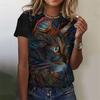 Funny Cat 3d Printed Women's T Shirts Summer Fashion Animal Print Short Sleeve Tees Girl Kawaii Y2k Top Clothes Female Clothing