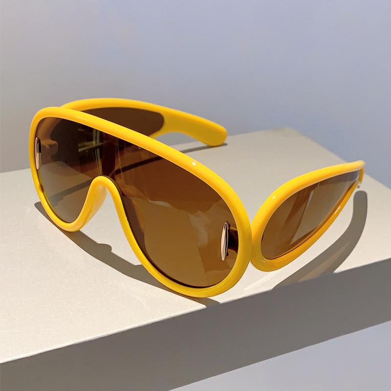 Fable Men's Y2k Oversized Luxury Brand Sunglasses Wo Trend Punk Mirror Shades Vintage Sport Goggles