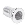A74E-M5 Aluminium Threaded Rivnuts Flat Head Rivet Nuts Nutserts 300Pcs