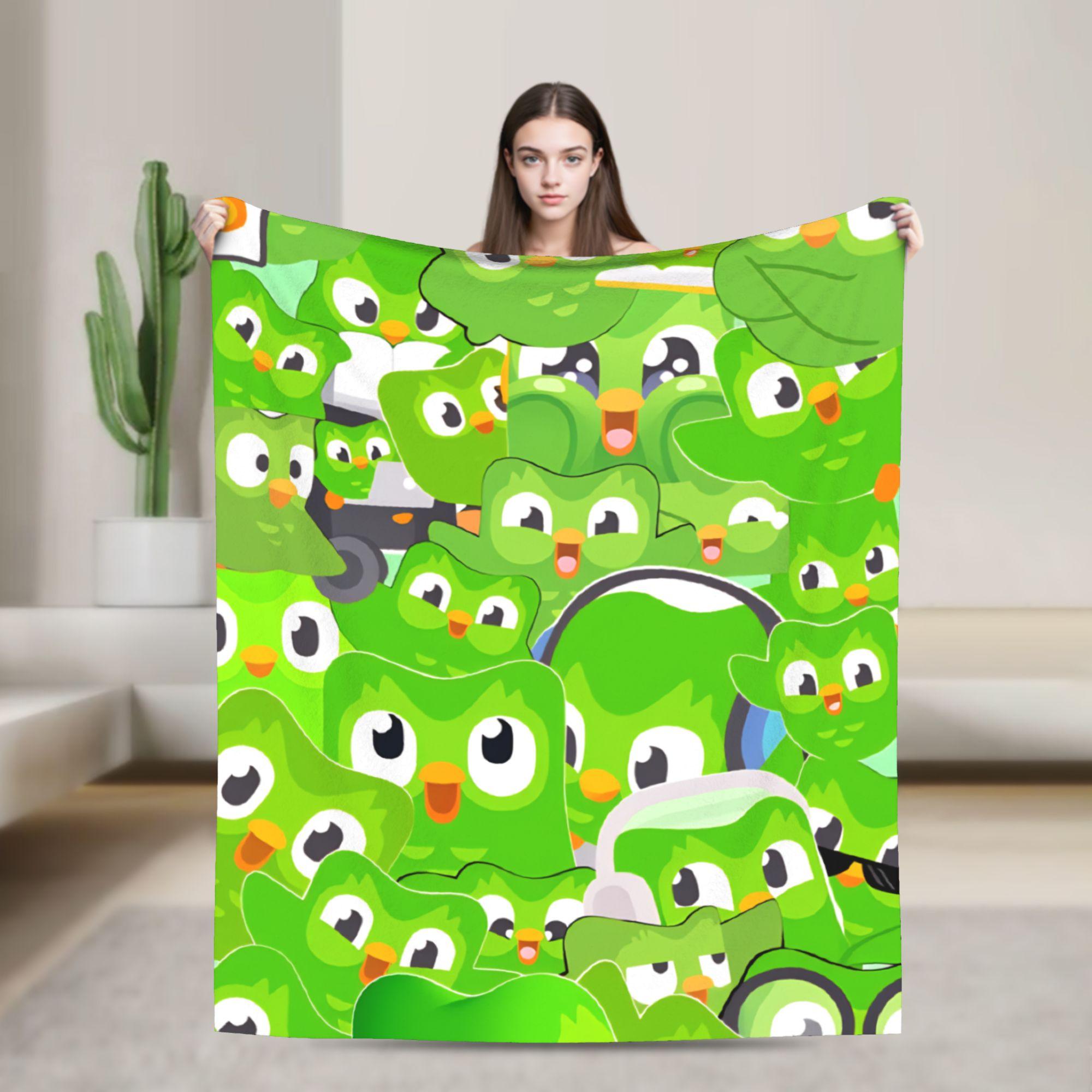 

Duolingos Velvet Blanket Quality Warm Bedding Throws Autumn Decorative Bedroom Graphic Bedspread 75x90cm