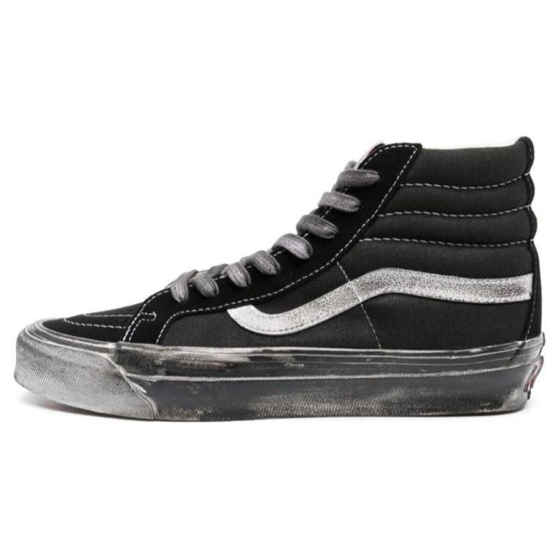 

Vans Og Sk8Hi Lx Stressed Black White Women s Sneakers VN0A4BVBBA21 36