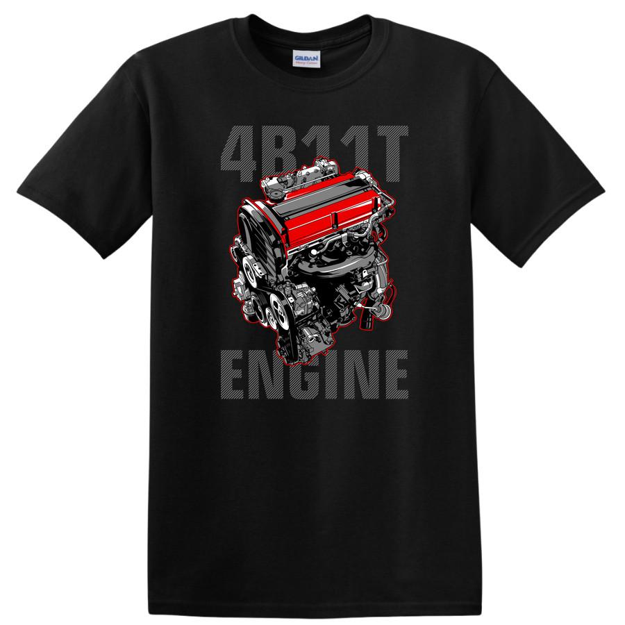 4G63T Engine T Shirt Car Enthusiast Graphic Tee Engineered Power Humor 4XL