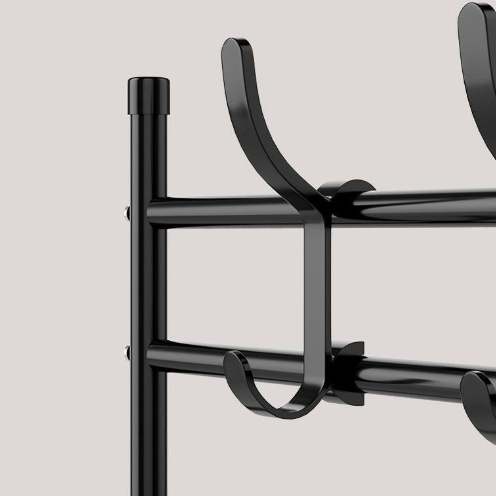 Multi-Layer Coat Rack 3-in-1 Metal Construction Shoe Rack Organizer Multifunction Freestanding Coats Hat Shelf Home Organization