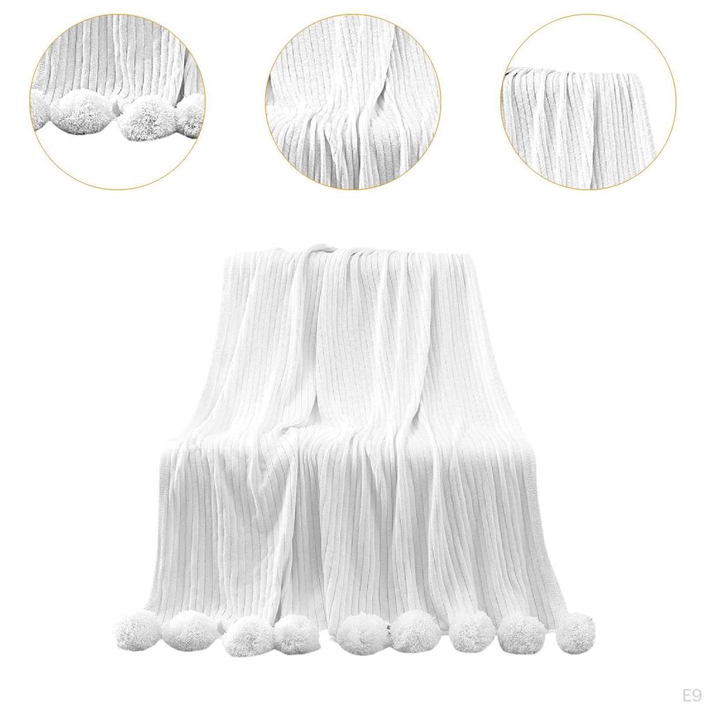 Decorative Blanket Tissue with A Gentle Welcoming Ball 39.37 Inx41.34 Inches for Women