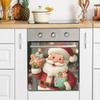 Creative Santa Claus and Gift Kitchen Restaurant Dishwasher Festive Atmosphere Decorative Stickers