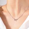 Minimalist Chic Bow Pendant Clavicle Necklace For Women Niche Light Luxury Elegant Jewelry Gift