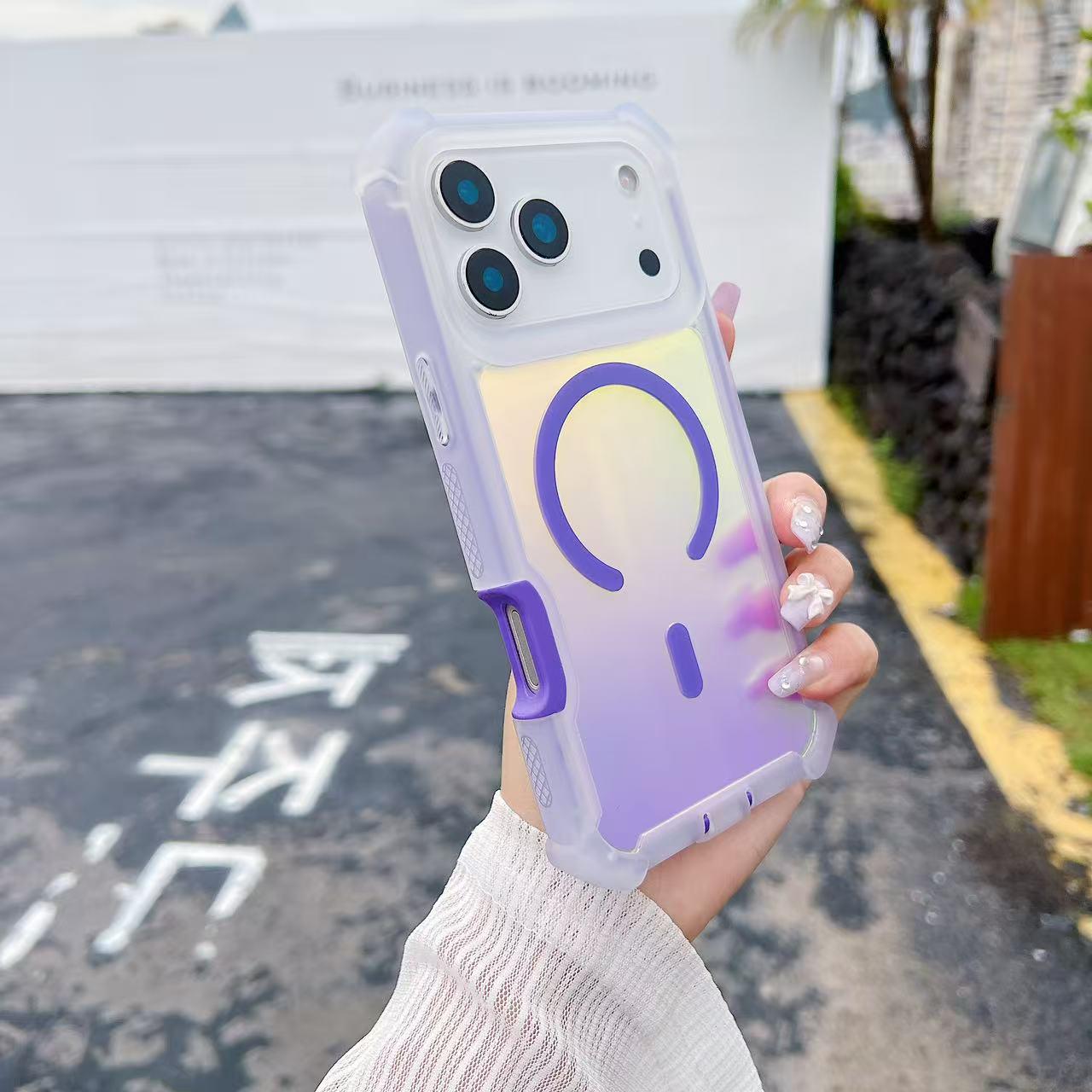 

iPhone 17 Pro Max Color-Changing Dragon Laser Phone Case with Magnetic 16 Pro Feature iPhone 16 Plus