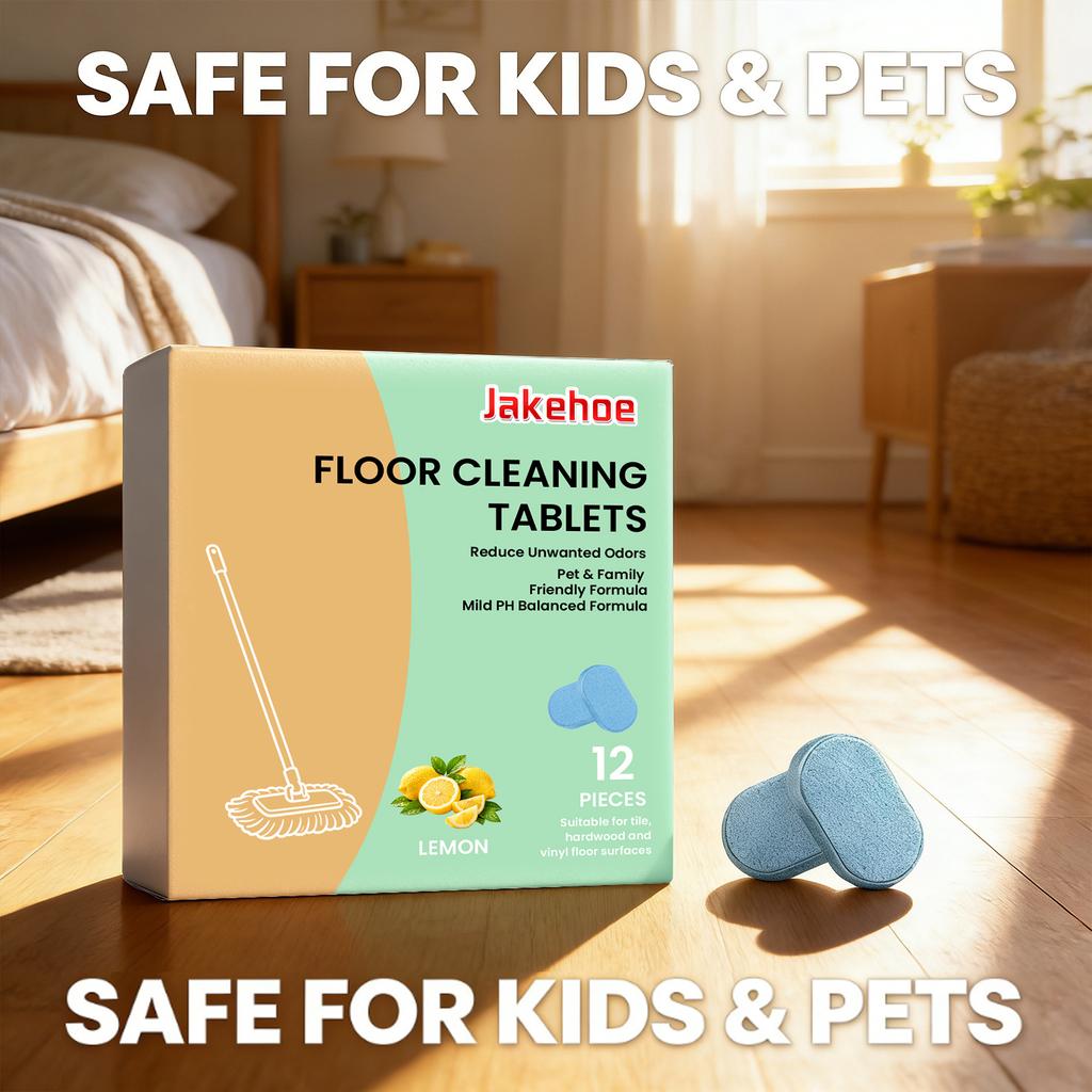 Floor Cleaning Tablet Removing Floor Stains Eliminate Odors Polishing Restore Shine Freshing Lemon Fragrant Daily Floor Cleaner
