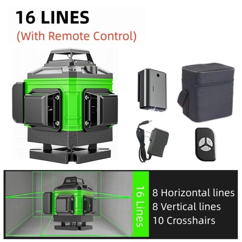 8/12/16 Lines Indoor/Outdoor Professional Green Lines Laser Level High-precision Automatic Self-Leveling Measuring Tools