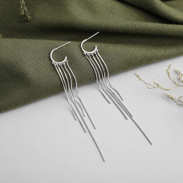 

ANENJERY красочные циркониевые длинные серьги с кисточками или женские висячие серьги, ювелирные изделия для свадебной вечеринки