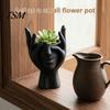Multifunctional Desktop Bin 3D Printed Face Vase, Face-Holding Pen Holder Art Decor, Creative Makeup Brush Abstract Holder, Flower Arrangement