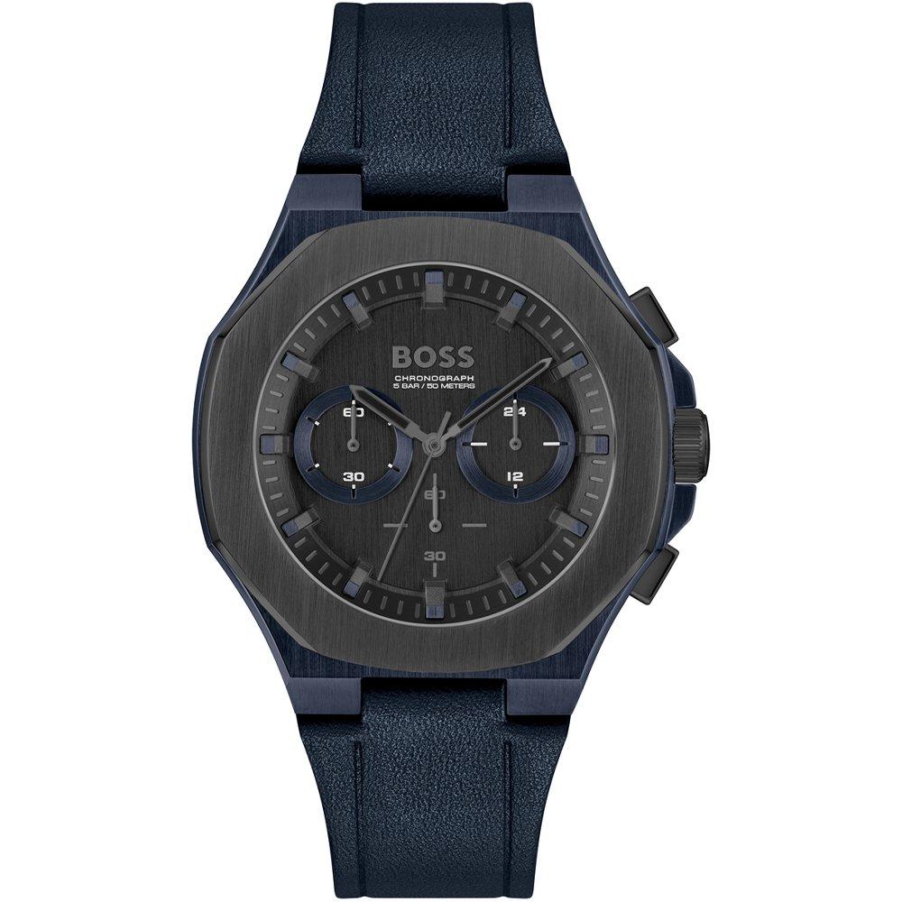 Hugo Boss Men's Blue 1514086 Taper Black Dial Watch