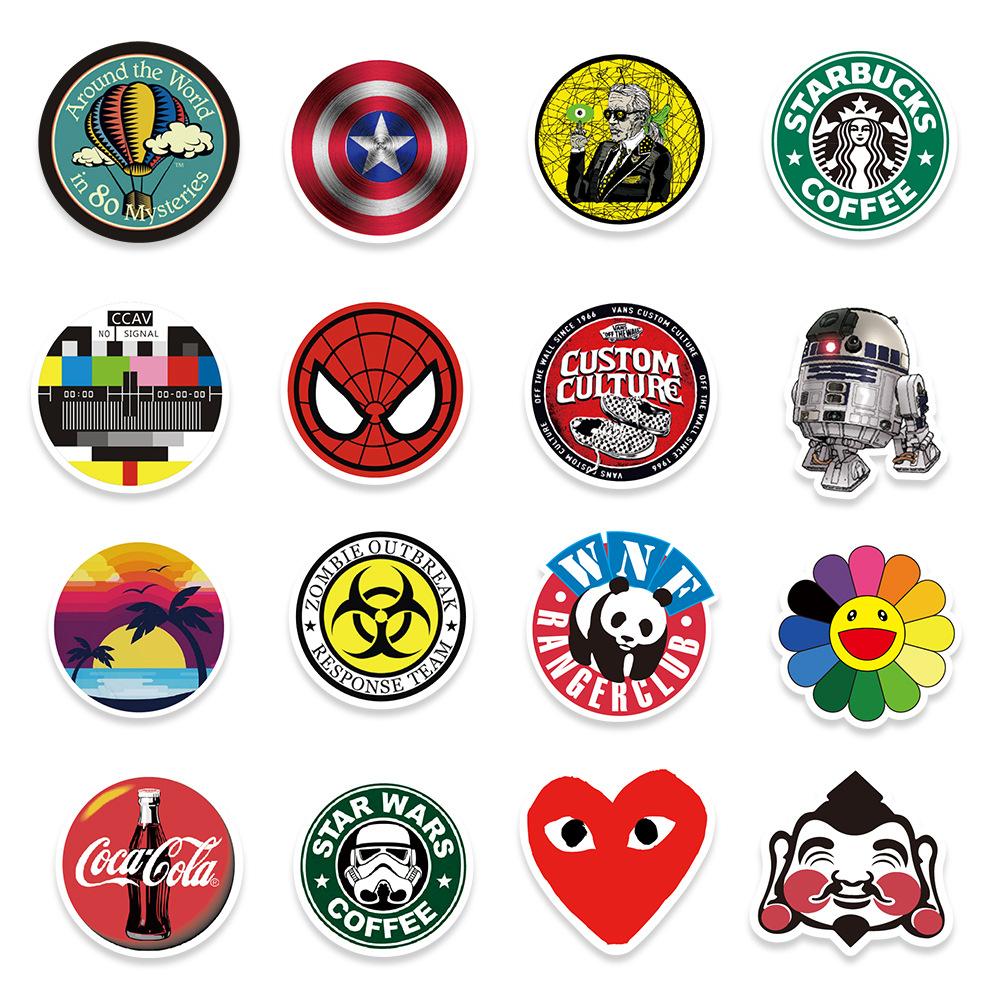 100 Trendy Cards Without Repeating Personalized Graffiti Stickers Car Water Cup Laptop Stickers