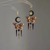 Pre-owned Moon Butterfly Tassel Ear Cuffs: Retro, Versatile, High-End Women's Jewelry