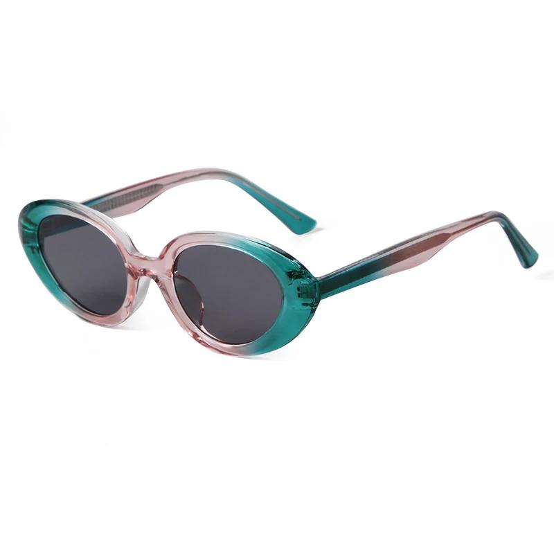 Vintage Retro Vintage Sunglasses Woman Oval Shape Narrow Eyeglasses Small Frame Fashion Brand Style Trendy Sun Glasses Women Lady Goggle UV400