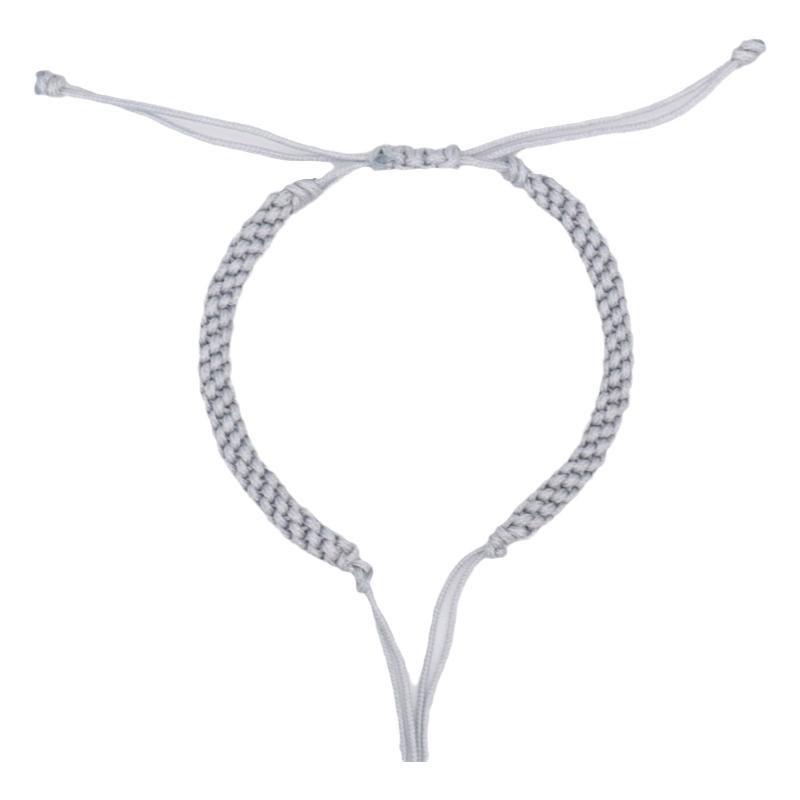 Handmade Braided Corn Knot Bracelet with Beaded Peace Buckle - Unisex Red Rope Design for Couples