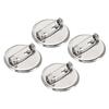 50pcs 15mm/20mm/30mm Silver Brooch Clasps Pin Disk Base Disc Blank Flat Trays for DIY Jewelry Craft Making Accessories