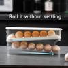 Doppelschichtige Eier-Aufbewahrungsbox für den Kühlschrank, automatischer Eier-Rollhalter, Regal im Leiterstil, Eierspender für den Kühlschrank, Eier-Organizer-Halter