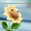 Levvohd Sunflower Car Accessories Dashboard Decorations, Crochet Smiley Shaking Sun Flowers Bobblehead Cars Decor For Women, For Cute Girl Interior