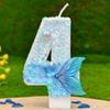 Mermaid Tail Digital Birthday Candles for Cake Decoration and Party DIY