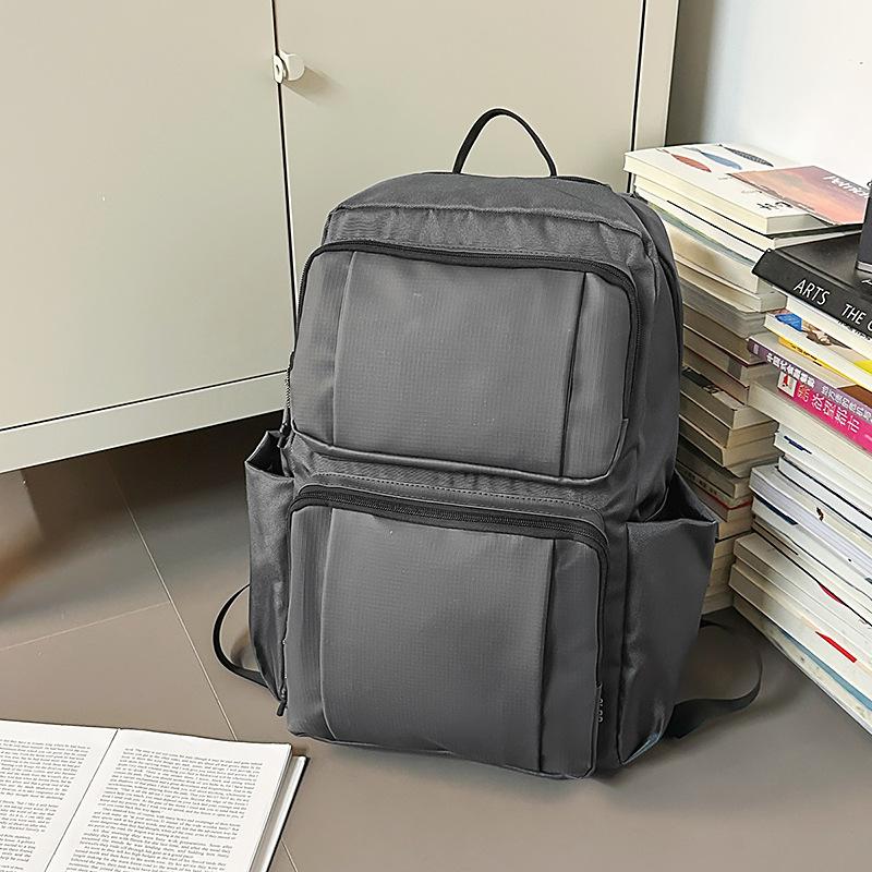 

Backpack College Student Schoolbag Large-capacity Travel Backpack Men s Business Computer Bag сірий колір