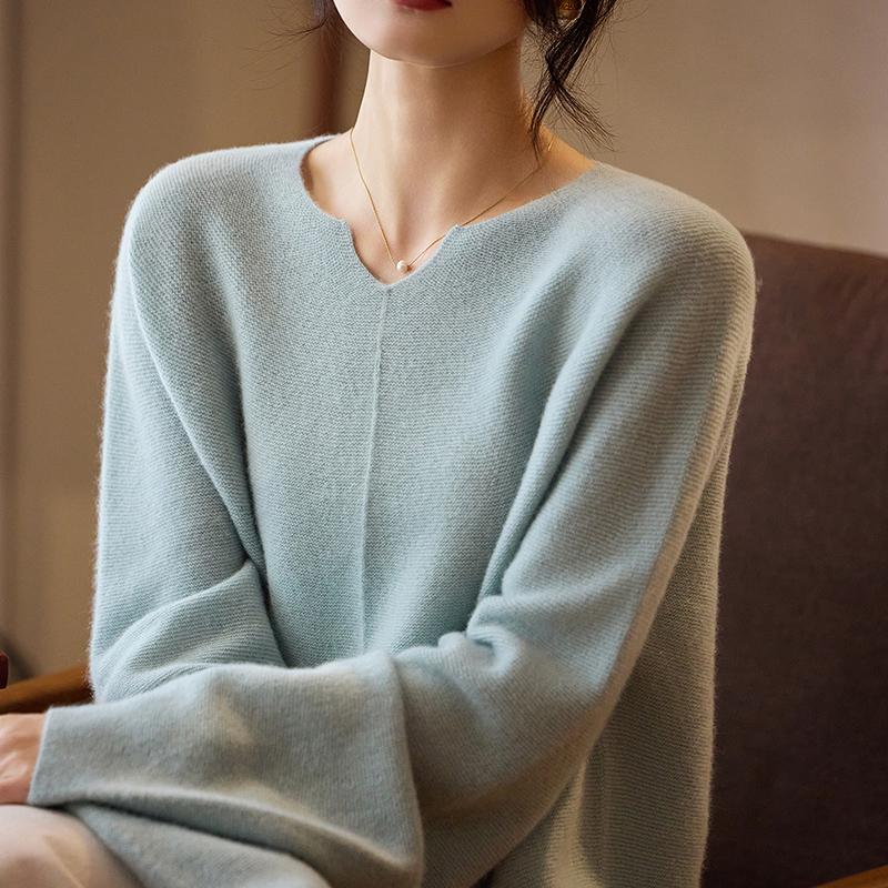 Dámský kašmírový svetr Kašmír Qinghe 30% kašmír 70% vlna podzimní a zimní pulovr hřejivý a módní